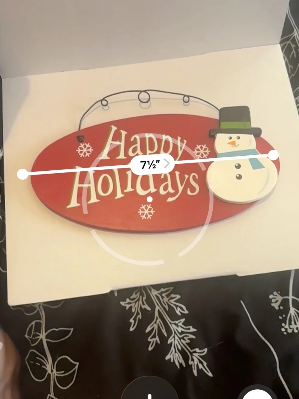 Happy Holidays Red Snowman Wall Sign